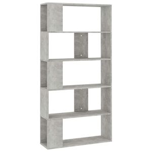 vidaXL Biblioth&egrave;que/S&eacute;parateur de pi&egrave;ce Gris b&eacute;ton Bois d&rsquo;ing&eacute;nierie