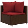 vidaXL Salon de jardin avec coussins 8 pcs marron r&eacute;sine tress&eacute;e