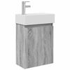vidaXL Meuble de salle de bain avec robinet Sonoma gris
