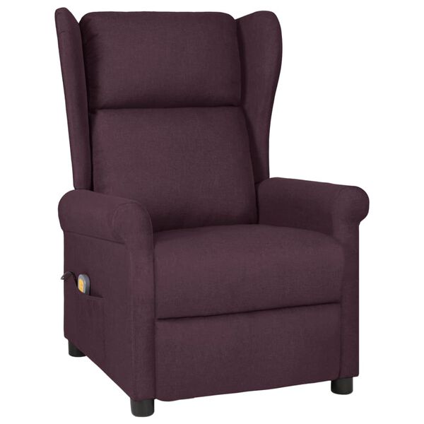 vidaXL Fauteuil de massage Violet Tissu