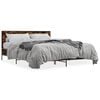 vidaXL Cadre de lit sans matelas ch&ecirc;ne fum&eacute; 160x200 cm