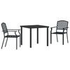 vidaXL Ensemble de salle &agrave; manger pour jardin 3 pc Anthracite