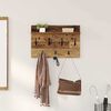 vidaXL Porte-manteau mural avec &eacute;tag&egrave;re Bois ancien 60 x 40 x 12 cm