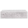 vidaXL Étagère à tiroir murale Gris béton 40x23,5x10 cm MDF