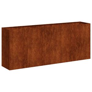 vidaXL Jardini&egrave;re rouill&eacute; 200x40x80 cm acier inoxydable