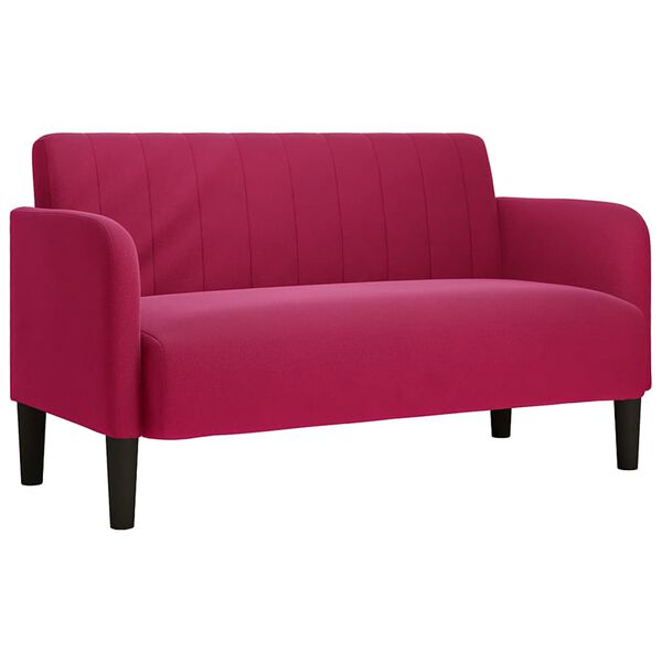 vidaXL Canap&eacute; causeuse rouge bordeaux 109 cm velours