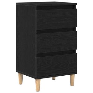 vidaXL Cabinet de chevet Ch&ecirc;ne noir 40 x 35 x 70 cm Bois d'ing&eacute;nierie