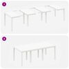vidaXL Ensemble de salle &agrave; manger pour jardin 7 pcs Blanc Rattan Polt