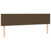 vidaXL T&ecirc;tes de lit Marron fonc&eacute; 200 x 5 x 78/88 cm Tissu