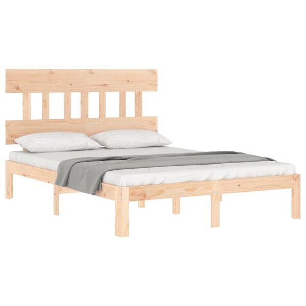 vidaXL Cadre de lit sans matelas 140x190 cm bois de pin massif