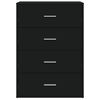 vidaXL Buffets 2 pcs noir 60x31x84 cm bois d'ingénierie