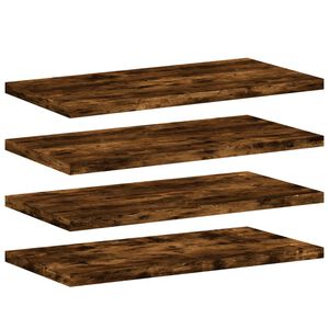 vidaXL &Eacute;tag&egrave;res murales 4 pcs ch&ecirc;ne fum&eacute; 40x20x1,5cm bois d'ing&eacute;nierie