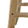 vidaXL Tabouret de bar cuir de ch&egrave;vre et bois de teck solide