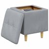 vidaXL Ottoman avec rangement Gris clair 40 x 40 x 45 cm tissu