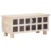 vidaXL Bo&icirc;te de rangement Blanc 110x40x45 cm Bois d'acacia massif