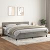 vidaXL Sommier &agrave; lattes de lit et matelas Gris clair 200x200cm Velours