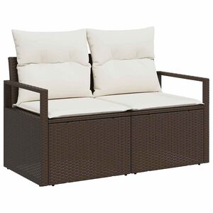 vidaXL Canapé de jardin avec coussin 120 x 62 x 69 cm polyrotin
