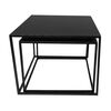 HSM Collection Ensemble de tables basses 2 pcs Carr&eacute; Noir