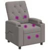 vidaXL Fauteuil de massage inclinable Taupe 75 x 95 x 101 cm Tissu