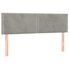vidaXL T&ecirc;tes de lit 2 pcs Gris clair 72x5x78/88 cm Velours