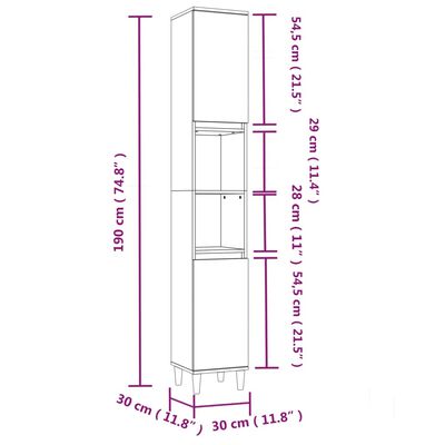 vidaXL Ensemble de meubles de salle de bain 3 pcs Sonoma gris