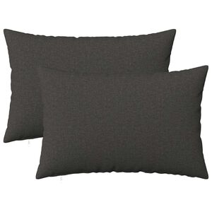 vidaXL Coussin avec oreiller HEERLEN 2 pc Gris fonc&eacute; Tissu