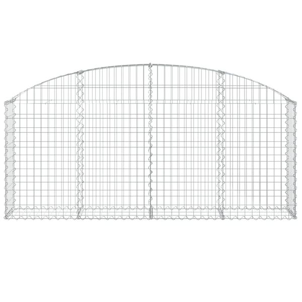 vidaXL Panier de gabions arqué 200x30x80/100 cm Fer galvanisé