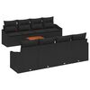 vidaXL Ensemble de canap&eacute; de jardin 9 pc Noir polyrotin