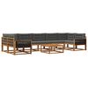 vidaXL Ensemble de canap&eacute;s d'ext&eacute;rieur 8 pcs Naturel et Anthracite