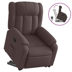 vidaXL Fauteuil inclinable marron fonc&eacute; tissu