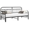 vidaXL Cadre de lit de jour Noir 90 x 200 cm Acier enduit de poudre