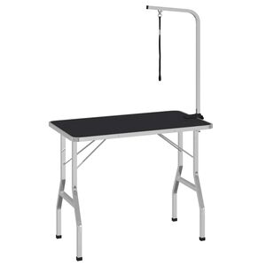 vidaXL Table de Toilettage Ajustable pour Chiens Chats 1 Potence