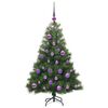 vidaXL Sapin de No&euml;l artificiel avec 150 LED Vert 120 cm PE et PVC