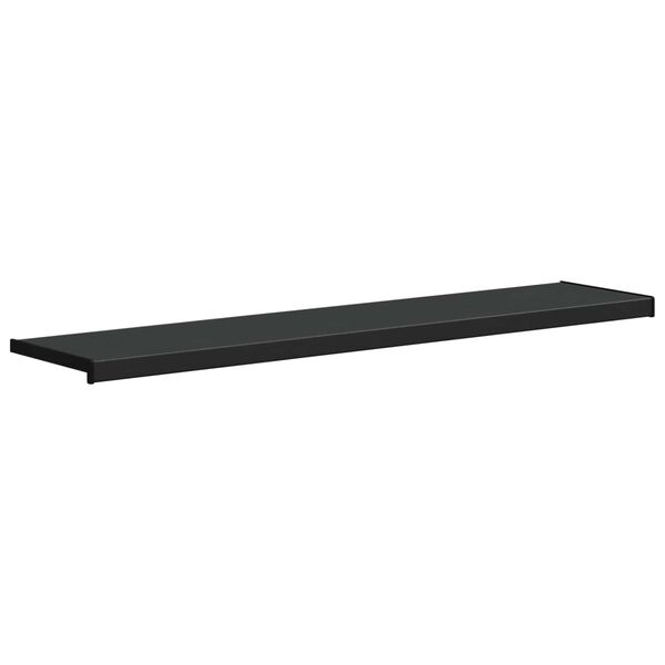vidaXL Appui de fen&ecirc;tre Noir avec grain de bois 60 x 30 x 4,5 cm PVC