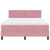 vidaXL Lit &agrave; ressorts avec matelas Rose 140 x 190 cm Velours