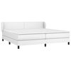 vidaXL Sommier à lattes de lit avec matelas Blanc 200x200cm Similicuir