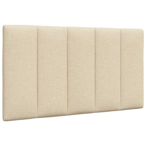 vidaXL Coussin de t&ecirc;te de lit Hanko cr&egrave;me 80 cm tissu