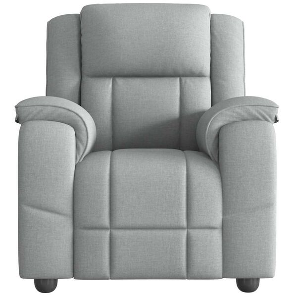vidaXL Fauteuil de massage inclinable Gris clair Tissu