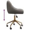 vidaXL Chaise pivotante &agrave; manger Gris fonc&eacute; Velours
