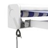 vidaXL Auvent r&eacute;tractable bleu et blanc 5x3 m tissu et aluminium