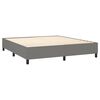 vidaXL Sommier &agrave; lattes de lit matelas LED Gris fonc&eacute; 180x200 cm Tissu
