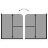 vidaXL Cabine de douche pliable 2 panneaux ESG 95x140 cm Noir