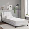 vidaXL Cadre de lit avec LED sans matelas Zadar blanc 100x203 cm