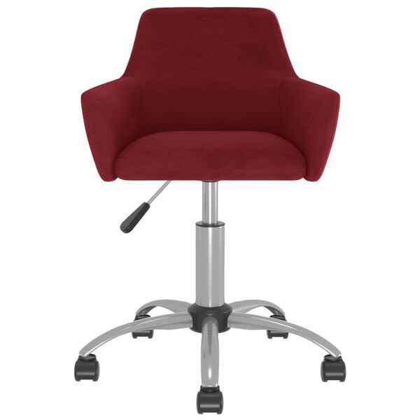 vidaXL Chaises pivotantes &agrave; manger lot de 6 Rouge bordeaux Velours