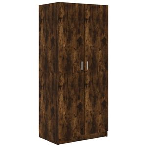 vidaXL Garde-robe Ch&ecirc;ne fum&eacute; 80x52x180 cm Bois d'ing&eacute;nierie