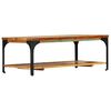 vidaXL Table basse et étagère 100x60x35 cm Bois de récupération solide