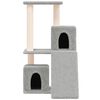 vidaXL Arbre &agrave; chat avec griffoirs en sisal Gris clair 82 cm