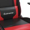 vidaXL Chaise de jeu de massage Noir et rouge Similicuir