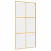 vidaXL Porte coulissante dor&eacute; 102,5x205cm verre ESG clair et aluminium