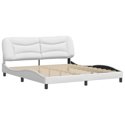 vidaXL Cadre de lit sans matelas blanc 180x200 cm similicuir